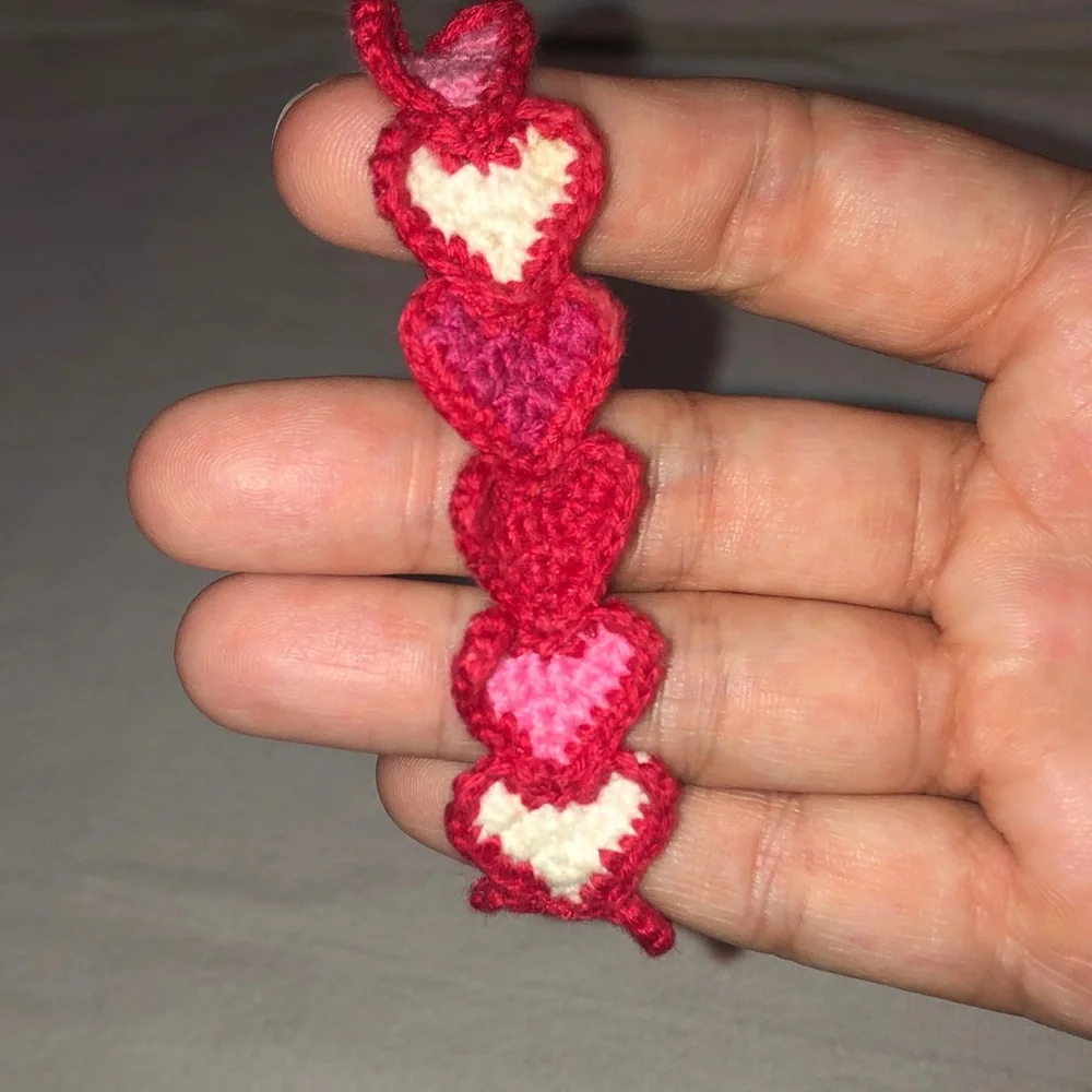 Hanna Andersson Crochet ladybug, necklace heart bracelet